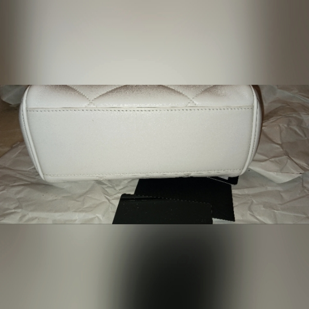 Brand New Dolce And Gabbana Mini Sicily Quilted Leather Satchel White - Picture 8 of 8
